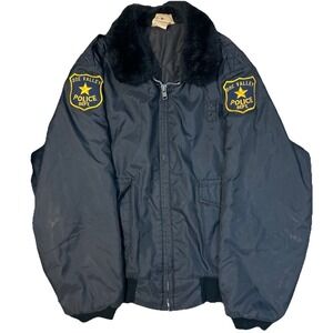 Vintage Spartan Uniform Jacket Doe Valley Police Dept‎ Lined Halloween Cosplay